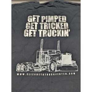 VTG Black Short Sleeve T-Shirt Got Chrome? Elizabeth Truck Center Graphic T